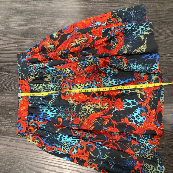 ASOS Pleated Vibrant Print Skirt Size 6 - Picture 3 of 5